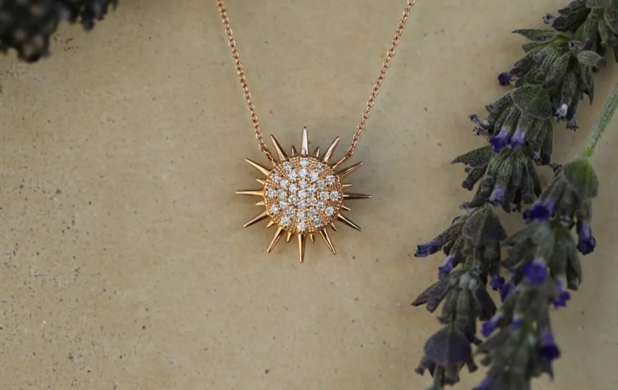 Sunshine Pave Diamond Necklace