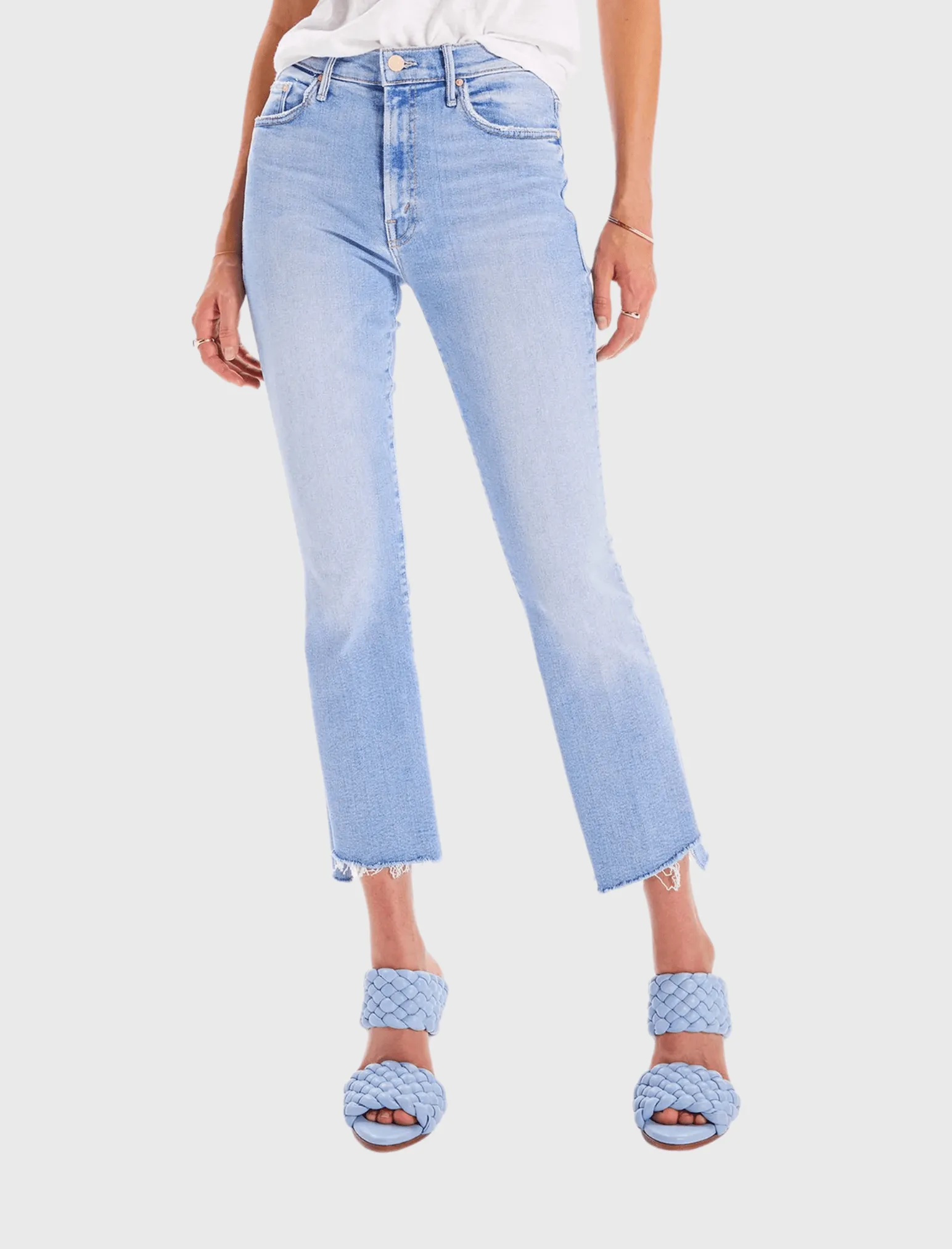 The Insider Crop Step Fray Jean