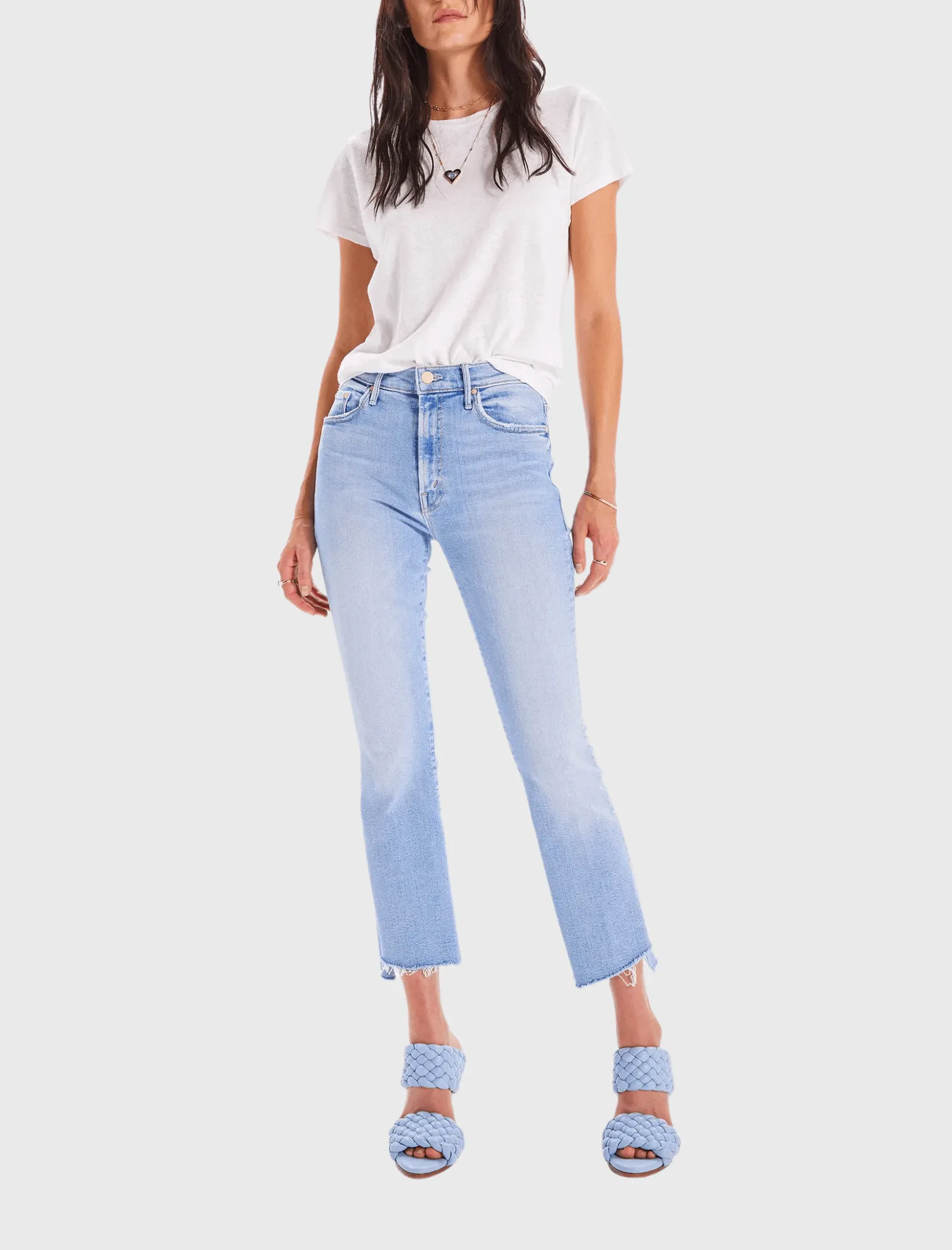 The Insider Crop Step Fray Jean