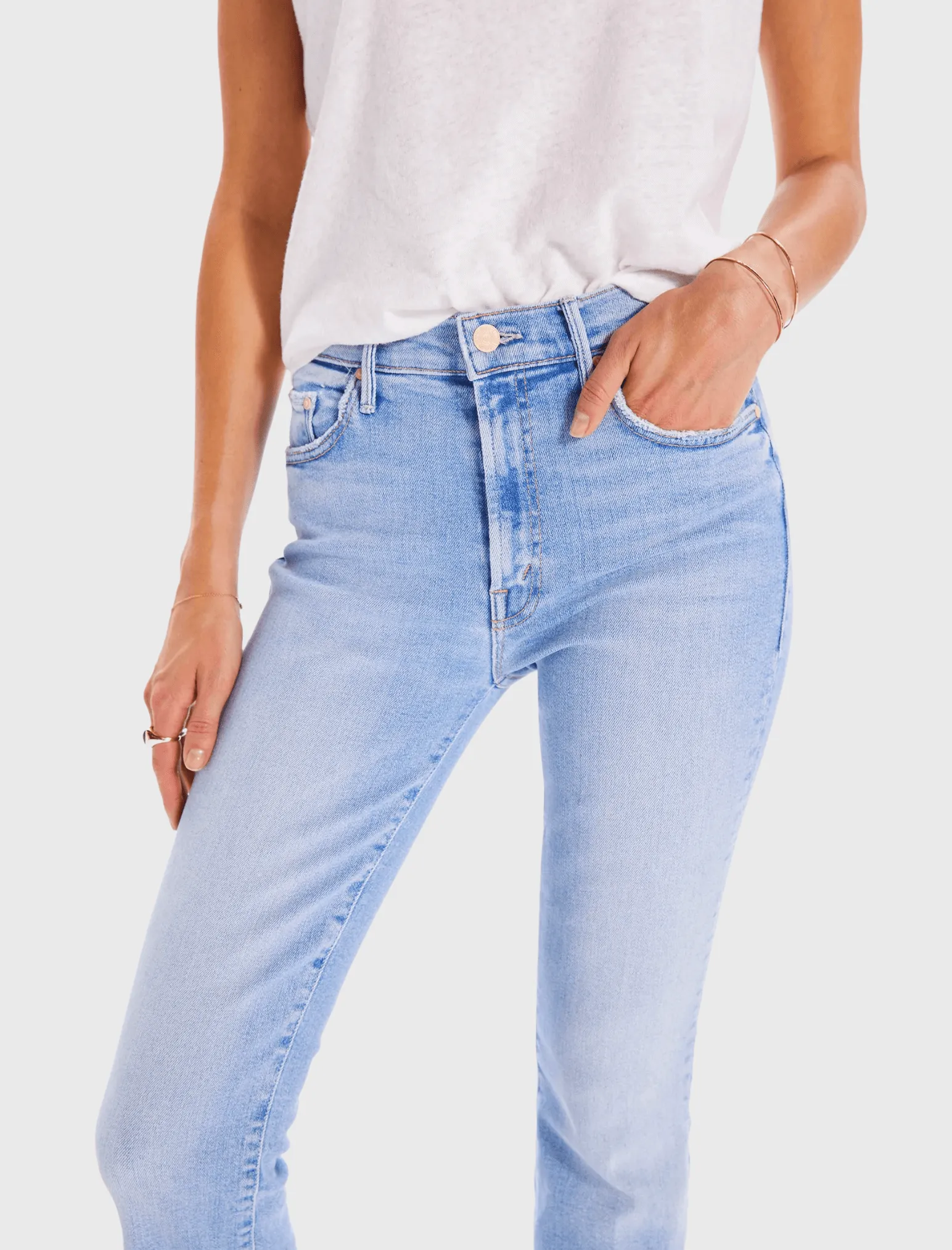 The Insider Crop Step Fray Jean