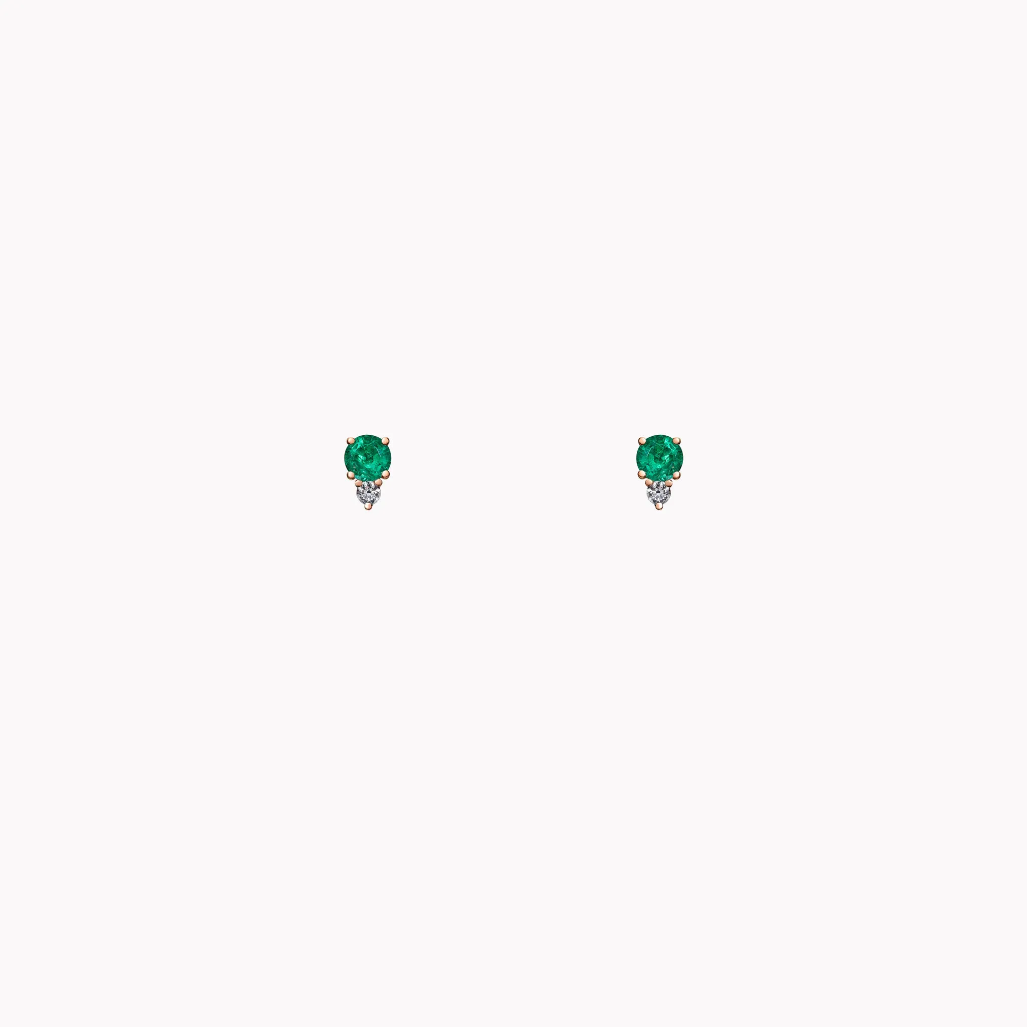 The Olivia Emerald & Diamond Studs