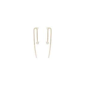 Two Prong Diamond Earrings