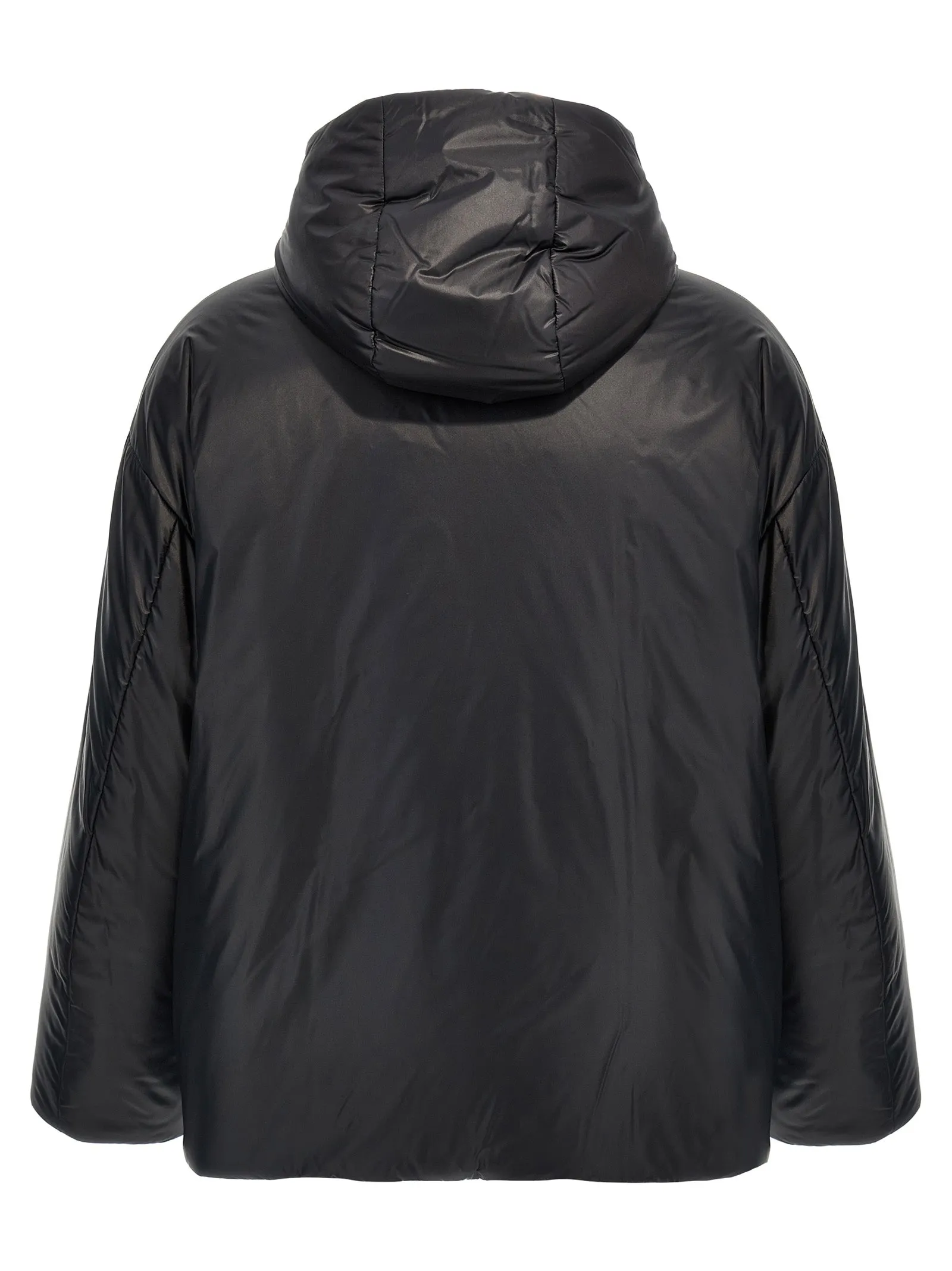 V Detail Casual Jackets, Parka Black