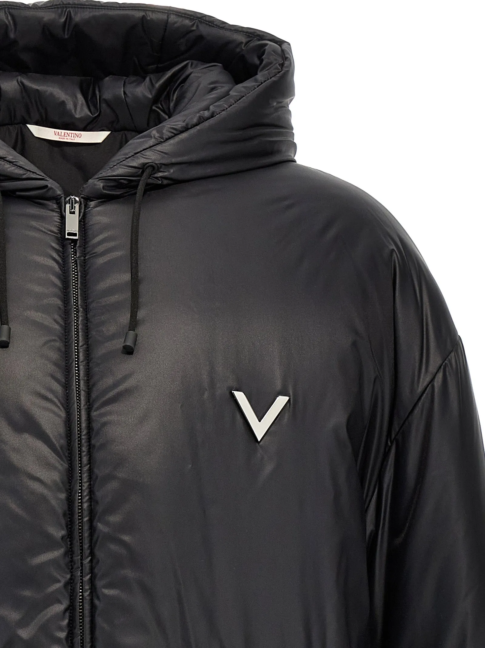 V Detail Casual Jackets, Parka Black