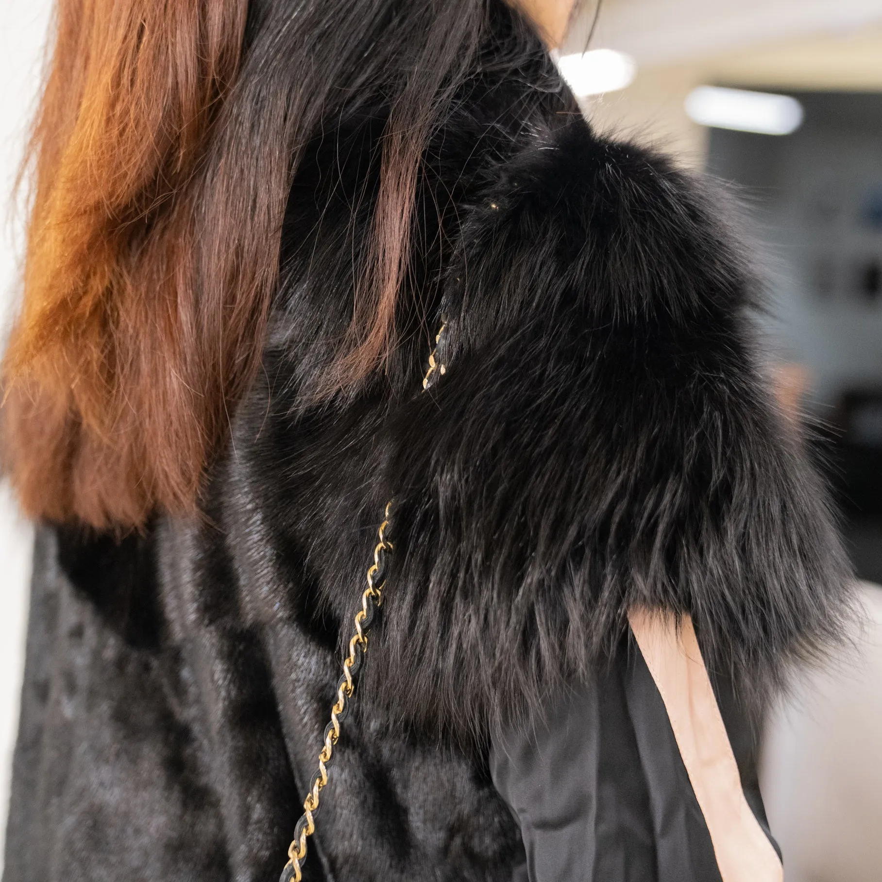 VTO black mink vest