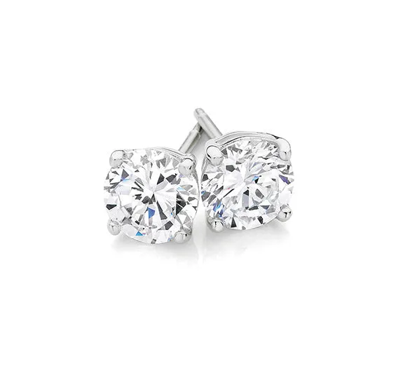 White Argyle Diamond Studs