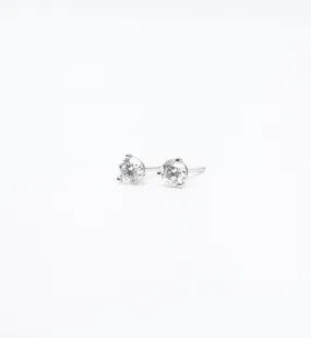 White Gold 0.50 ctw Three-Prong Diamond Studs