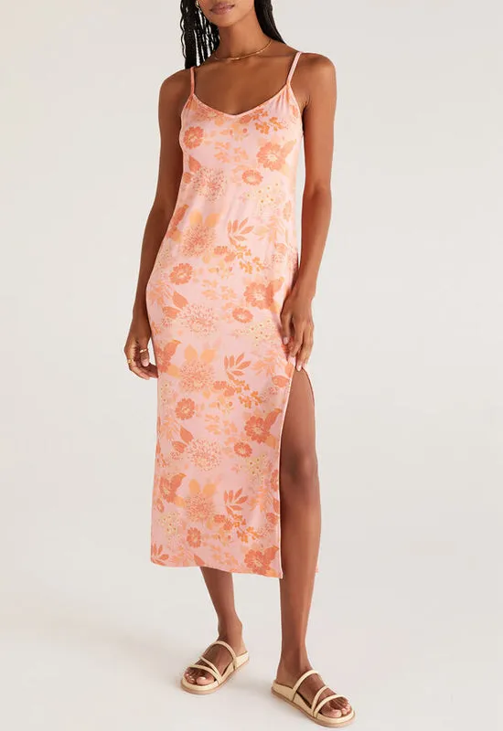 Z Supply - Floral Midi Dress Sunkist Coral: Buy Now