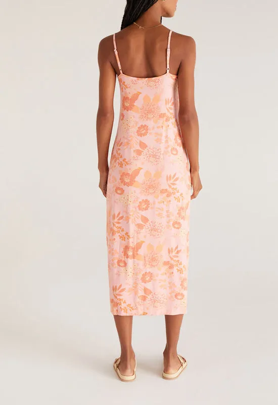 Z Supply - Floral Midi Dress Sunkist Coral: Buy Now