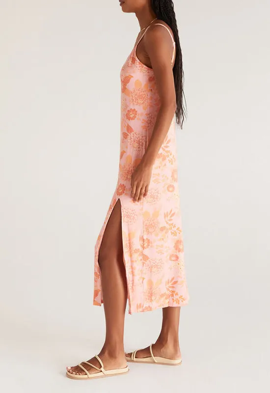 Z Supply - Floral Midi Dress Sunkist Coral: Buy Now