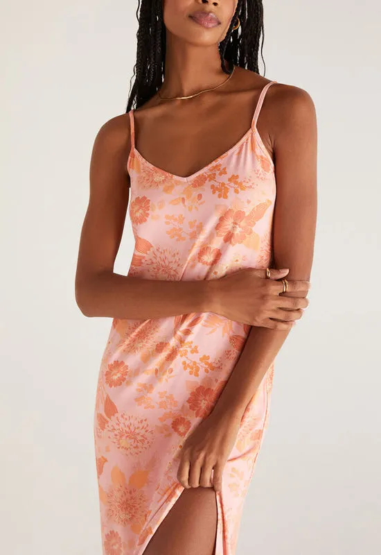 Z Supply - Floral Midi Dress Sunkist Coral: Buy Now