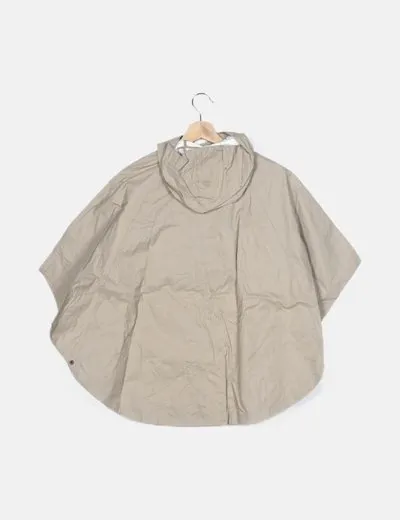 Zara Poncho impermeable beige